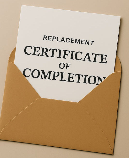 Certificate of Completion Replacement